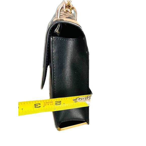 Kate Spade Leopard Print Leather Remi Flap Chain Crossbody Shoulder Bag Black - Picture 11 of 16